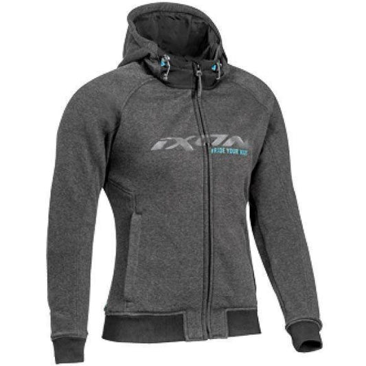 Ixon Womens Palermo Anthracite Turquoise Hoodie