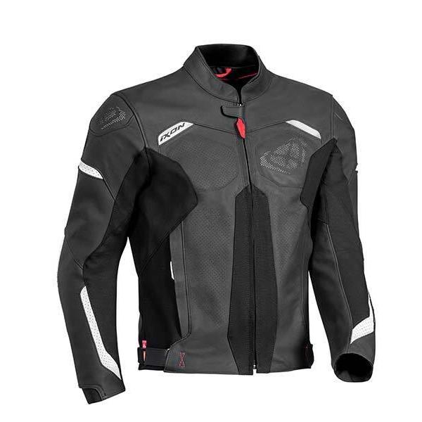 Ixon Rhino Black White Leather Jacket