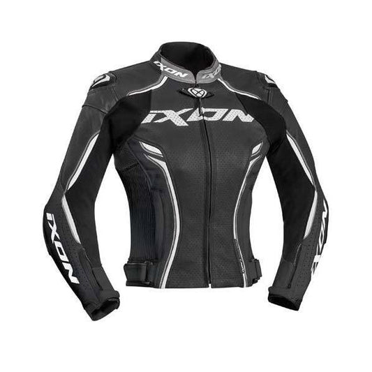 Ixon Ladies Vortex Black White Leather Jacket