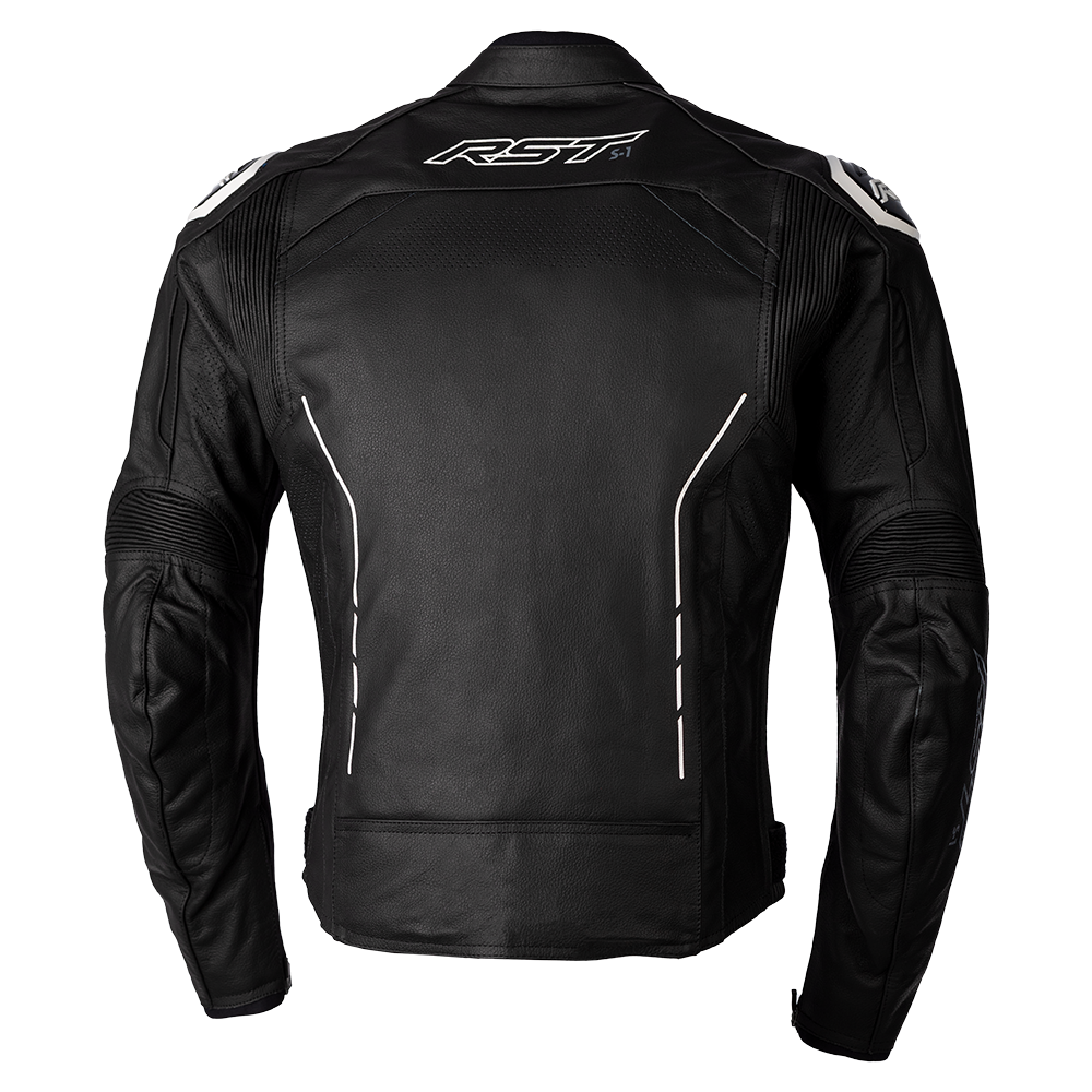 RST S-1 Black/White Leather Jacket