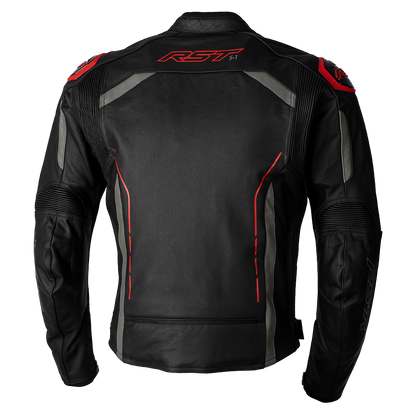 RST S-1 Black/Grey/Red Leather Jacket