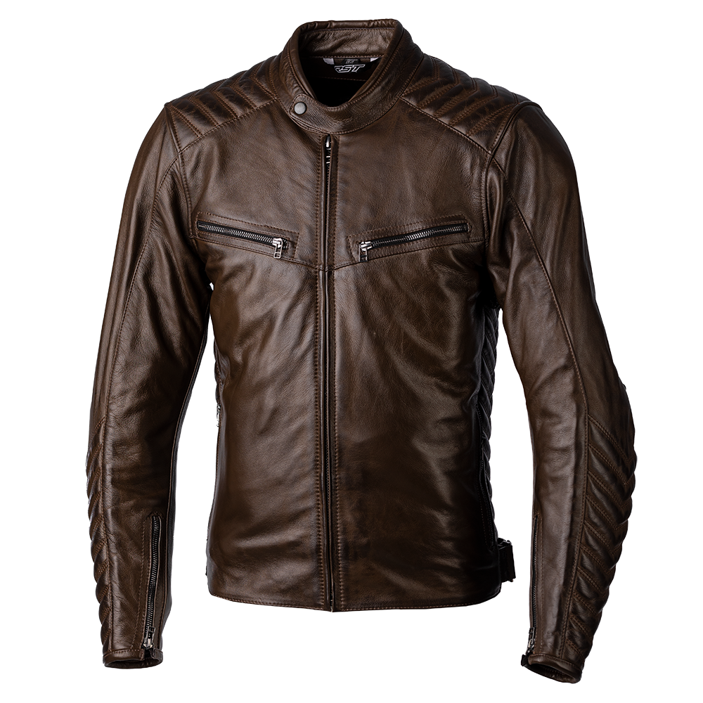 RST Roadster 3 CE Brown Leather Jacket