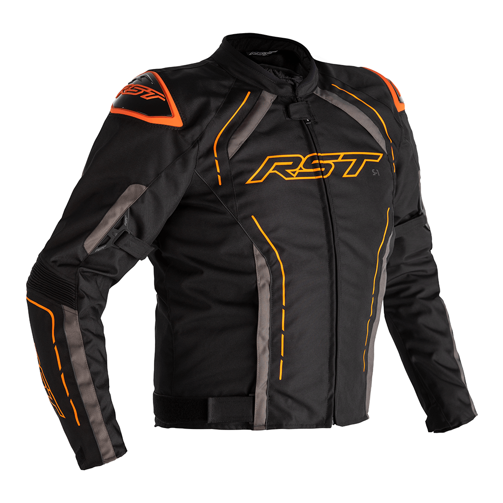 RST S-1 Black/Fluro Orange Textile Jacket