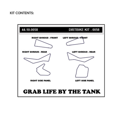 Stompgrip Volcano Tank Grips Clear for KTM SX/XC/XC-W/SX-F/XC-F/SX-F Factory Edition/Six Days/EXC-F