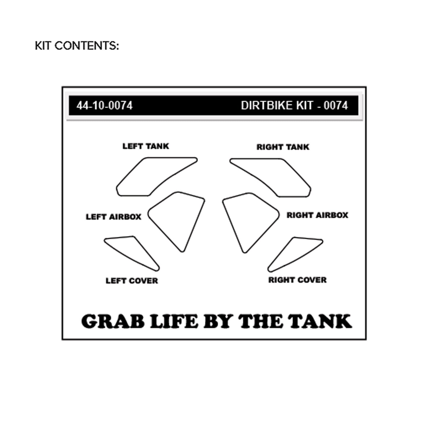 Stompgrip Volcano Tank Grips Clear for Yamaha YZ125 16-20/YZ125X 16-20/YX250 16-20/YZ250X 16-20