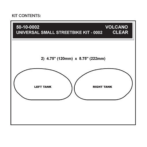 Stompgrip Small Universal Volcano Tank Grips Clear for Aprilia/BMW/Buell/CAN-AM/Ducati/Honda/Kawasaki/KTM/Suzuki/Triumph/Yamaha Models