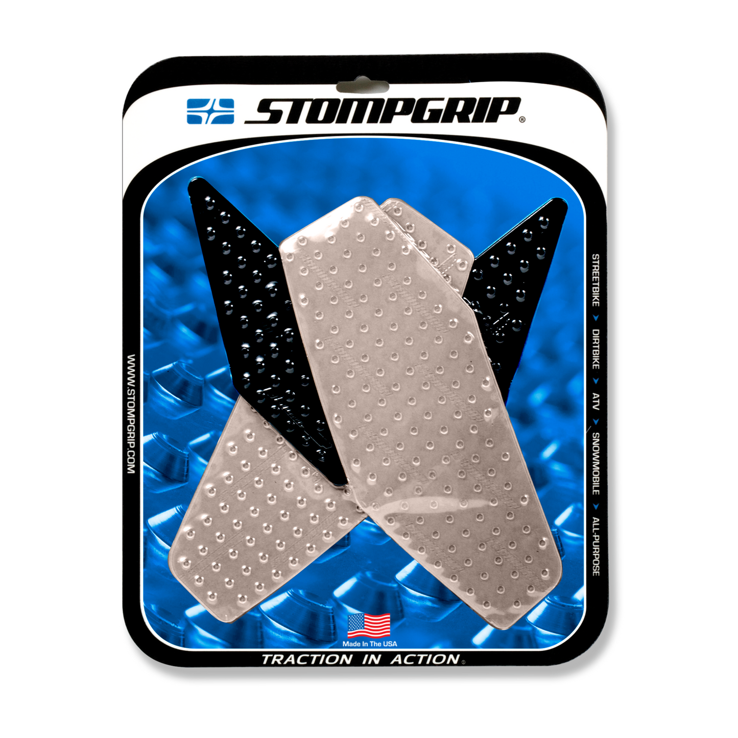 Stompgrip Volcano Tank Grips Clear for Yamaha YZF-R6 08-16