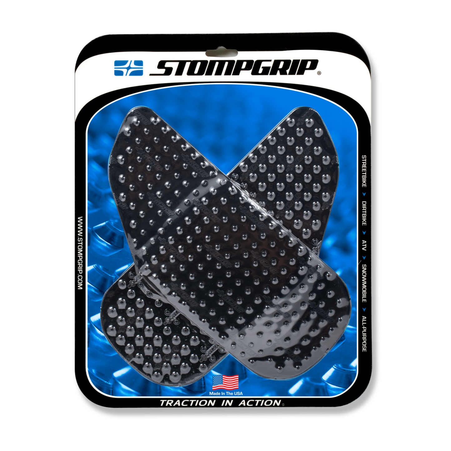 Stompgrip Volcano Tank Grips Black for Honda CBR954RR 02-03