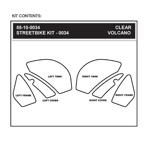 Stompgrip Volcano Tank Grips Clear for Kawasaki Ninja ZX-10R 08-10