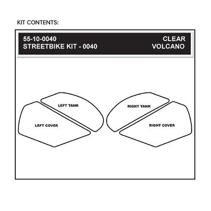 Stompgrip Volcano Tank Grips Clear for Kawasaki Ninja ZX-10R Models