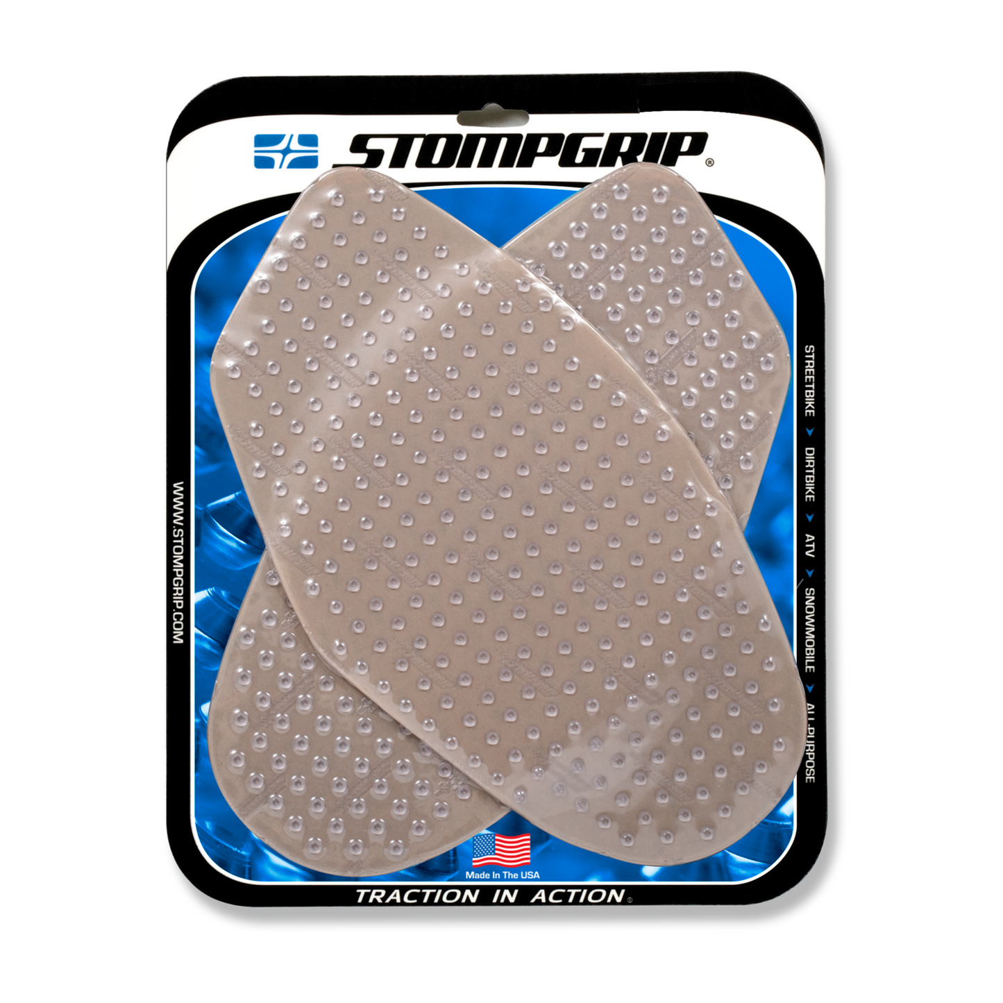 Stompgrip Volcano Tank Grips Clear for Suzuki GSX-R1000 05-06