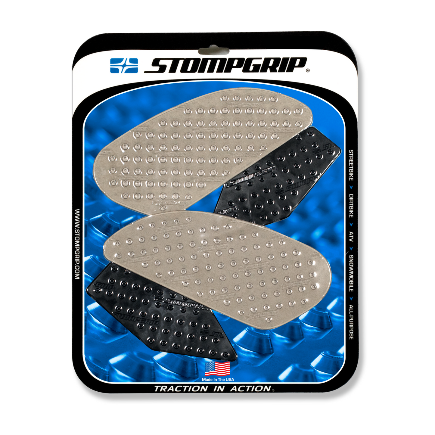 Stompgrip Volcano Tank Grips Clear for Honda Interceptor 14-15/Interceptor DLX 14-15/VFR800F 14-15