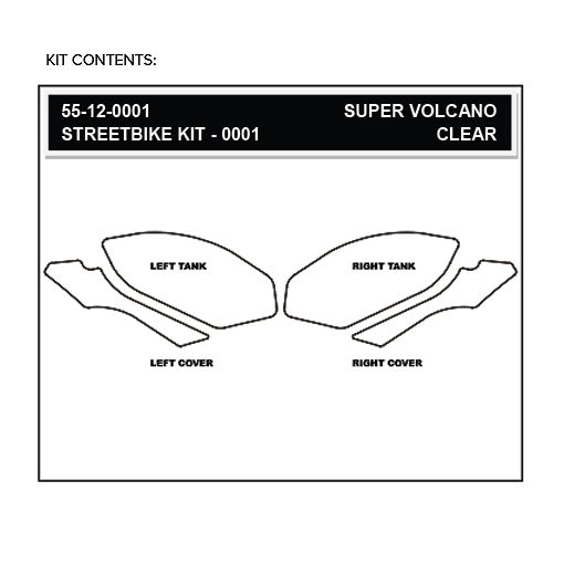 Stompgrip Super Volcano Tank Grips Clear for BMW HP4 13-15