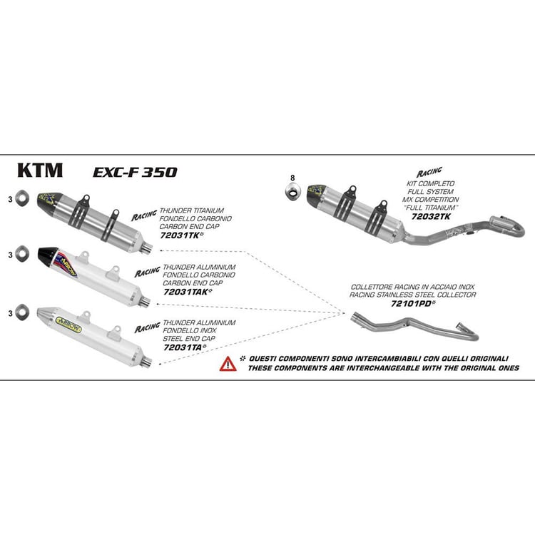 Arrow KTM EXC-F 350 Stainless Collector