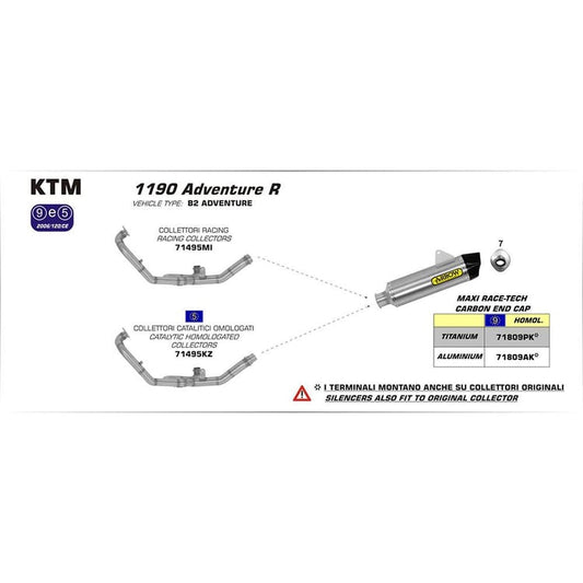 Arrow KTM Race-Tech Titanium with Carbon End Cap Silencer