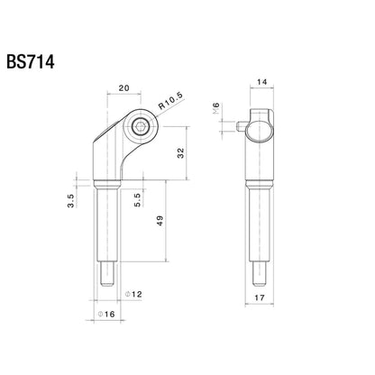 Rizoma BS714B Single Mirror Adapter