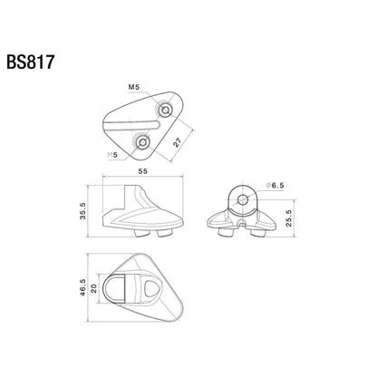 Rizoma BS817B Pair Mirror Adapters