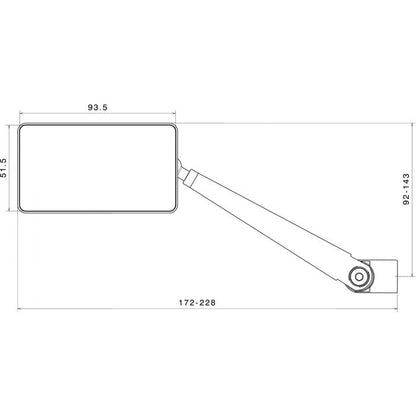 Rizoma Quantum Bronze Side Mirror