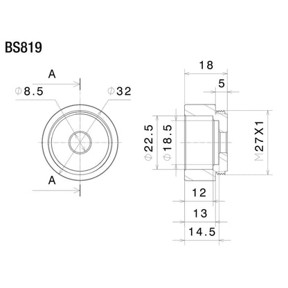 Rizoma BS819B Single Mirror Adapter