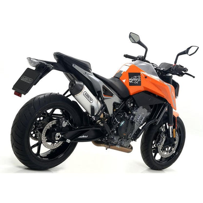 Arrow KTM Duke 790 Race-Tech Aluminium Silver with Carbon End Cap SIlencer