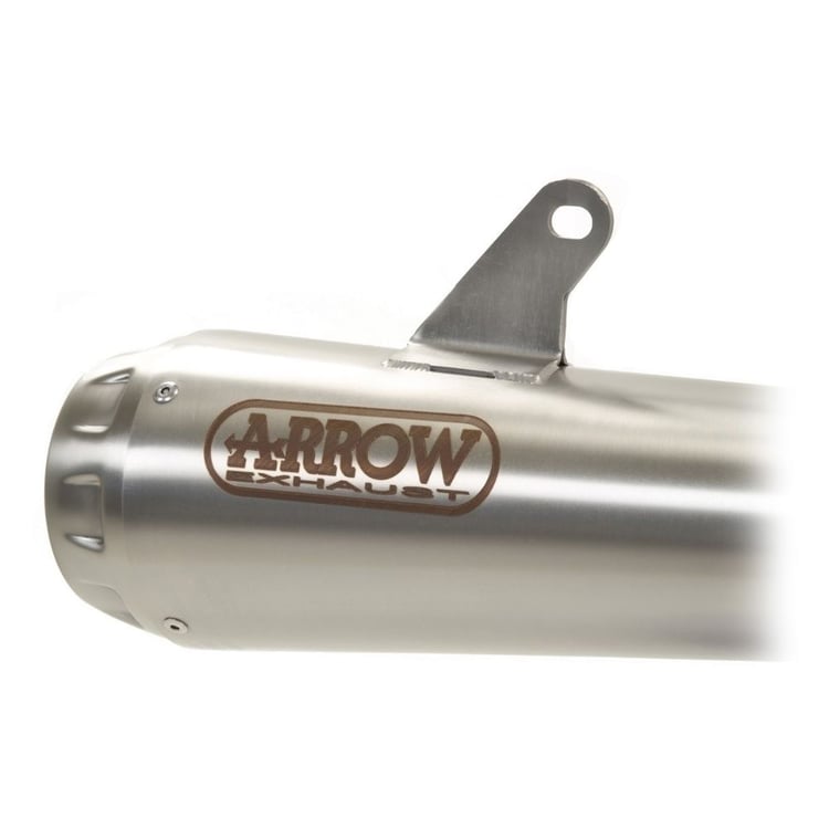 Arrow Ducati Scrambler 1100 Pro-Race Nichrom Silver with Steel End Cap Silencer Set