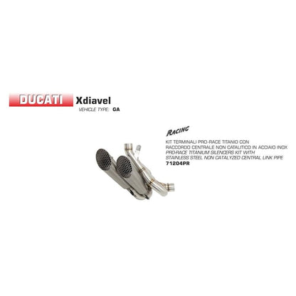 Arrow Ducati Pro-Race Titanium Silencer Set