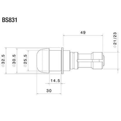 Rizoma BS831B Single Mirror Adapter