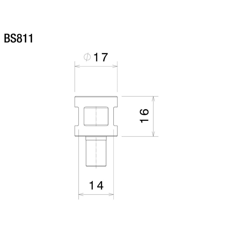 Rizoma BS811B Single Mirror Adapter