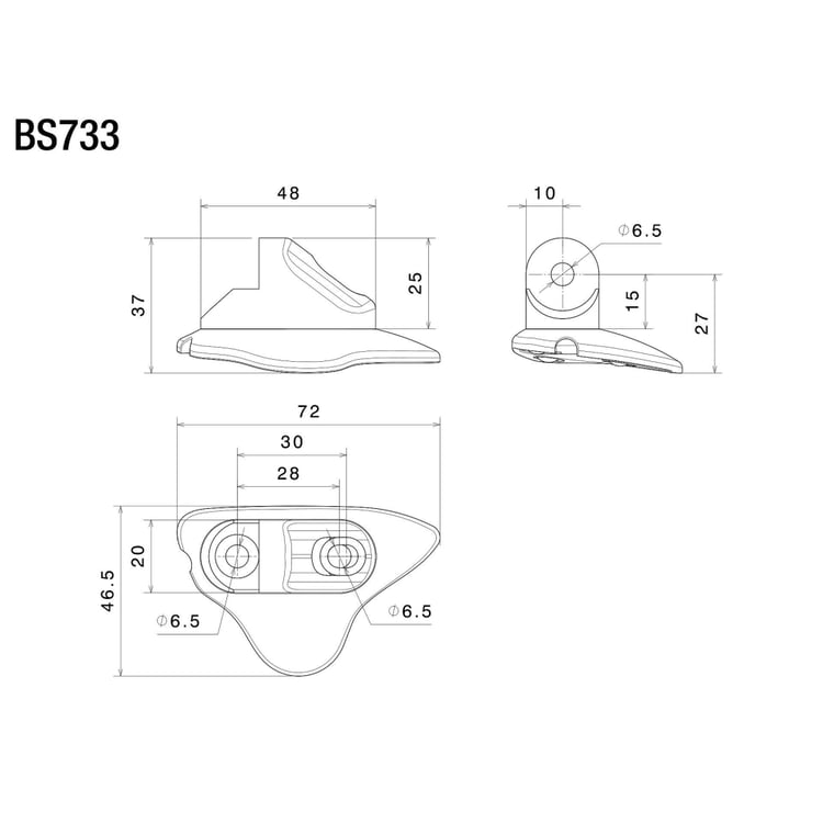 Rizoma BS733B Pair Mirror Adapters