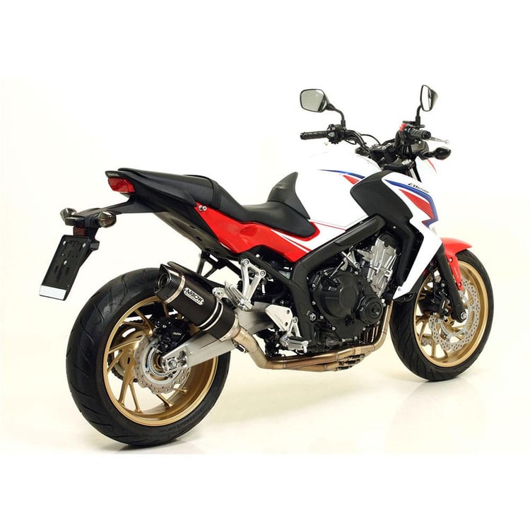 Arrow Honda CB/CBR650F Thunder Aluminium Dark with Carbon End Cap Silencer