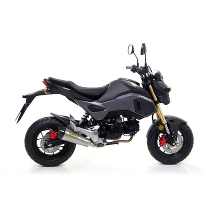 Arrow Honda Grom 125 X-Kone Nichrom Silver with a Carbon Fibre End Cap Silencer