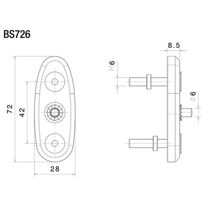 Rizoma BS726B Single Mirror Adapter