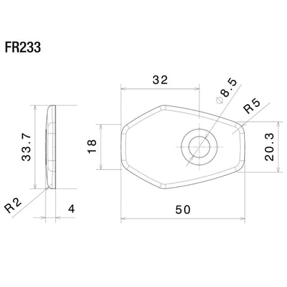 Rizoma FR233B Indicator Mounting Adapters