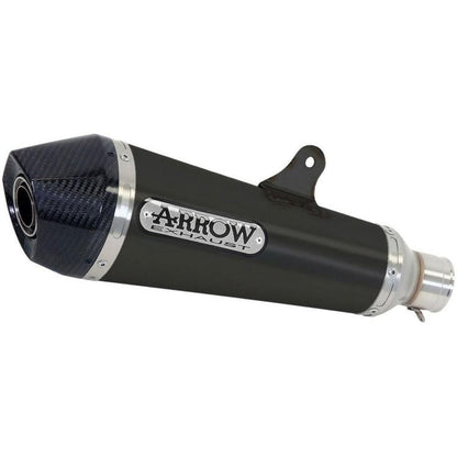 Arrow Kawasaki 650S X-Kone Nichrom Dark with Carbon End Cap Silencer