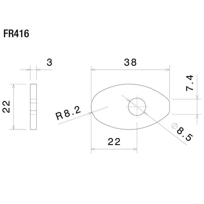 Rizoma FR416B Indicator Mounting Adapters