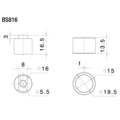 Rizoma BS816B Single Mirror Adapter