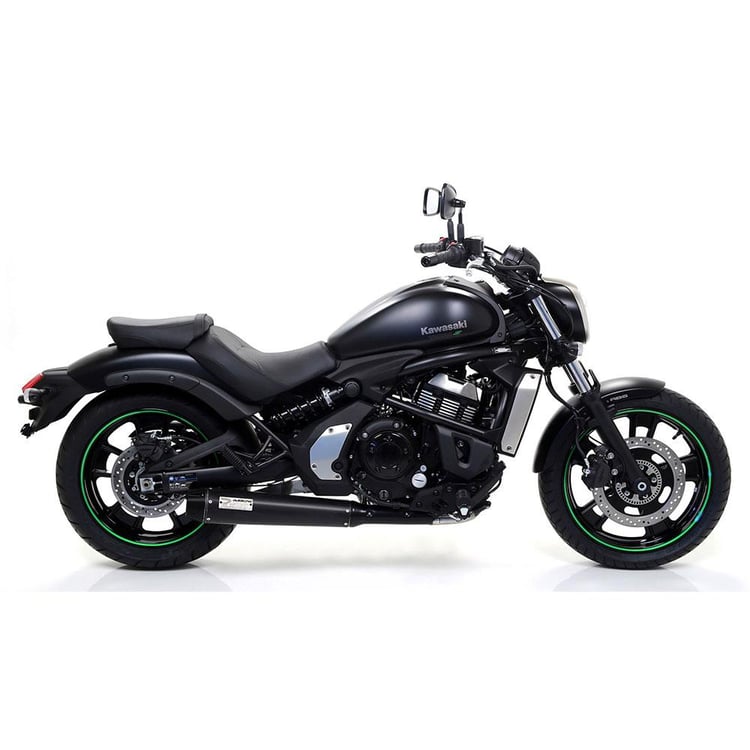 Arrow Kawasaki Vulcan S650 Rebel Nichrom Dark with Carbon End Cap Silencer