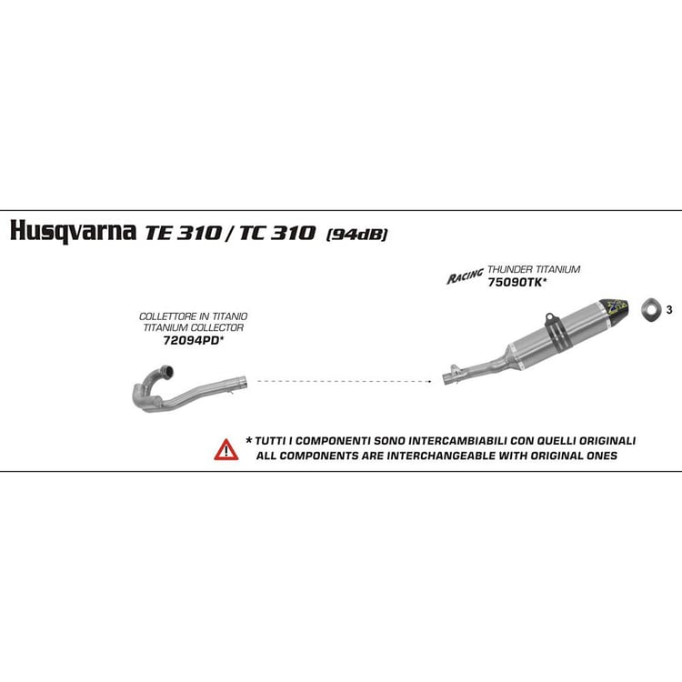 Arrow Husqvarna TC/TE 310 Titanium Collectors