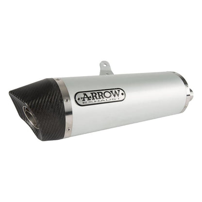 Arrow Honda CRF1000L Maxi Race-Tech Aluminum Silver with Carbon End Cap Silencer