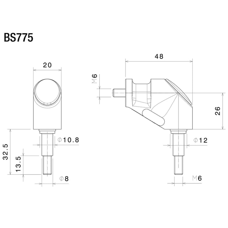 Rizoma BS775B Single Mirror Adapter